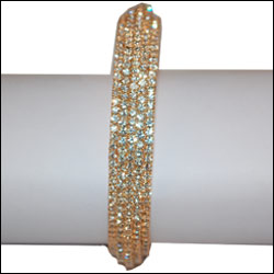 "White Stone Bangle - 4020-001 (Single  Bangle) - Click here to View more details about this Product